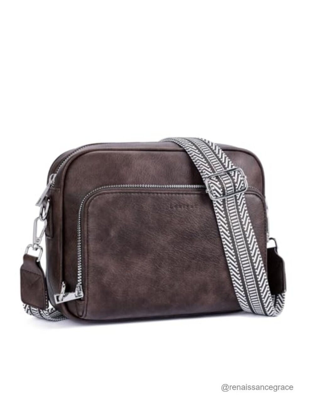 Vegan Leather Crossbody Bag Anti-Theft with Built-in Wallet RFID Blocking